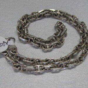 925 Sterling Silver Double Link Chain Necklace